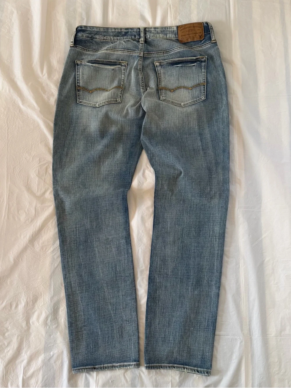 American Eagle Outfitters Faded Light Blue Straight Jeans